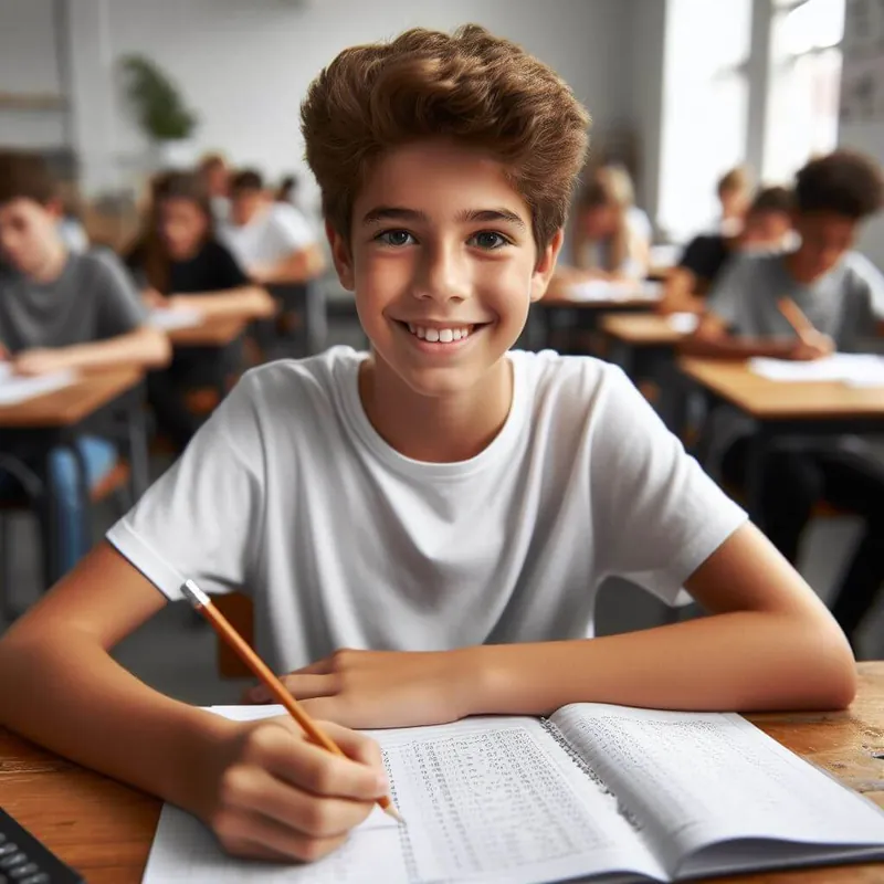 enfant concentré pendant une évaluation en classe : bien préparer les évaluations nationales