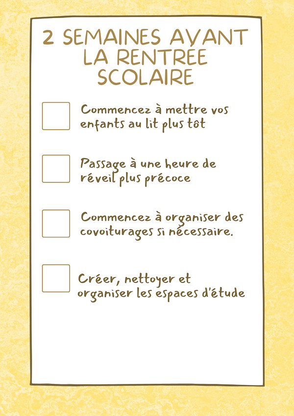 conseils rentrée scolaire