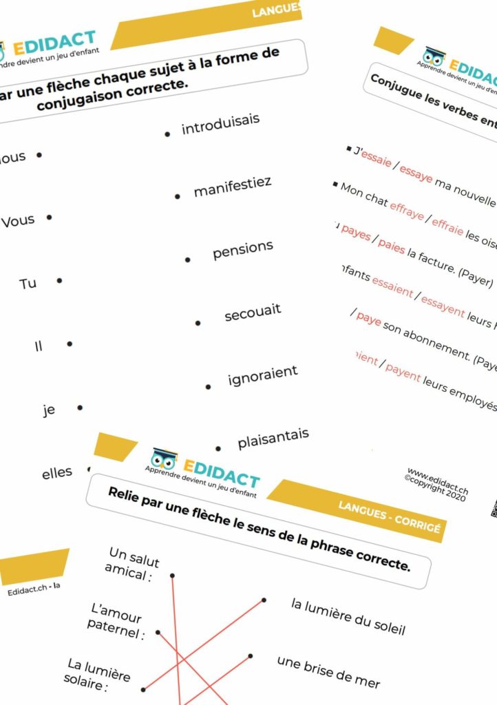 Fiches pdfs français cm2