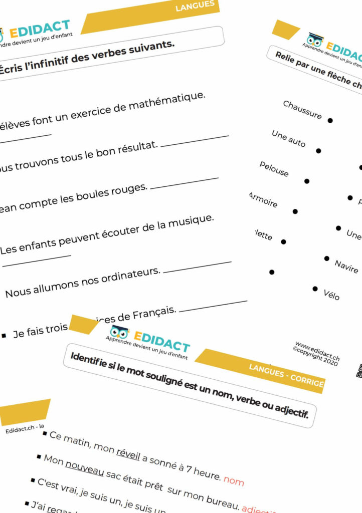 fiches pdf révision francais cm1