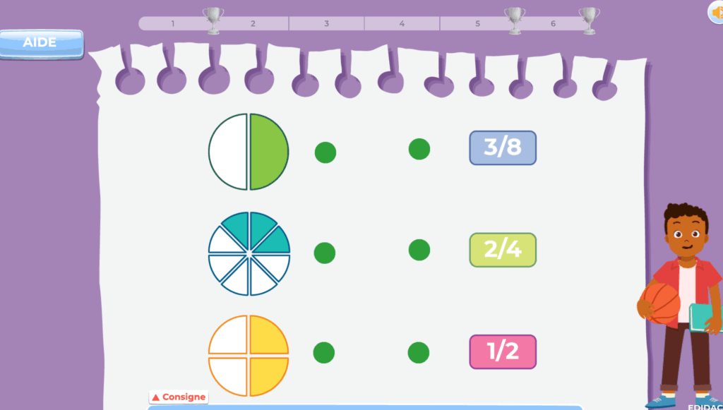 exercices fractions cm1