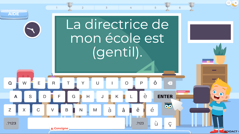 Exercice d'orthographe en ligne sur les homophones grammaticaux