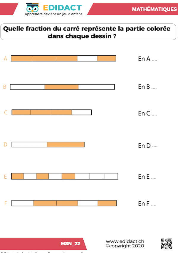 Exercices fractions 6ème PDF et son corrigé